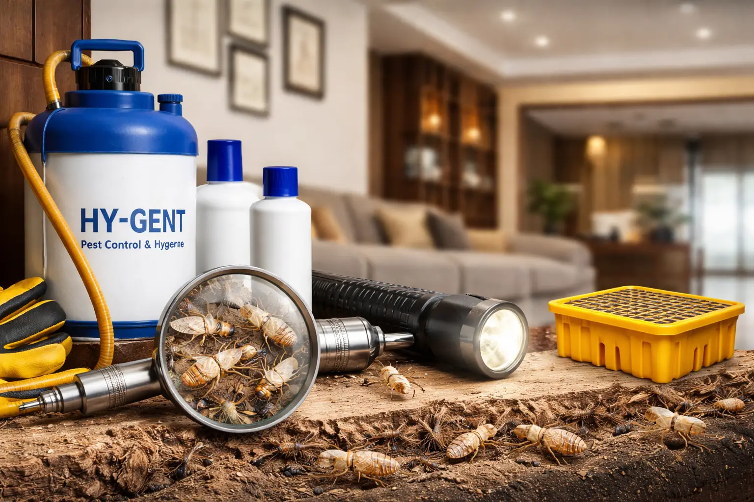 jasa anti rayap profesional dengan alat pest control dan sistem baiting rayap